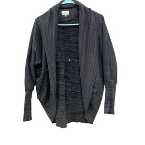 Aritzia Wilfred Open Front Sweater Cardigan Gray Studded Warm Womens S